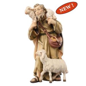 Shepherd with two sheep