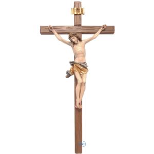 Crucifix - Christ's body with straight carved cross