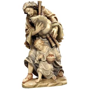 Zampognaro con bambino