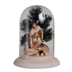 Holy family in glass bell
