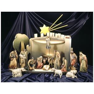 16 figure presepio Karl 2000 con capanna