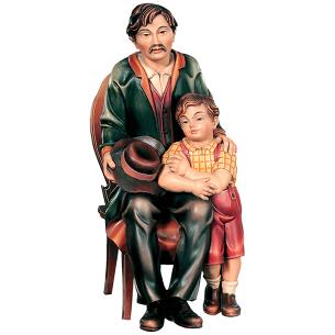 Padre seduto con ragazzo