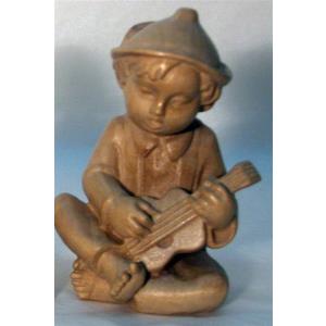 Kinderfiguren sitz., Trompete,Gitarre,Mädchen