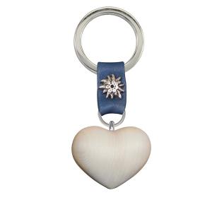 Heart keychain/leather decor