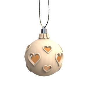 Pinewood Christmasball heart LED