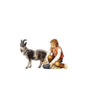 RA Junge melkend mit Ziege