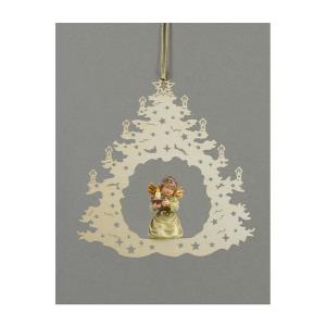 Christmas tree-Bell angel w.candle-carrier