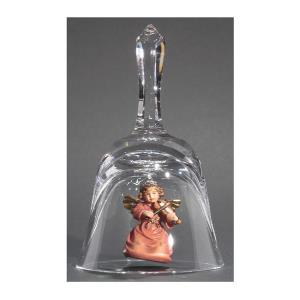 Crystal bell with Bell angel violin