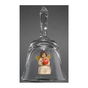 Crystal bell with Bell angel heart