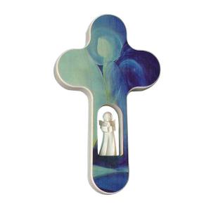Kinderkreuz bemalt mit Engel