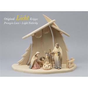 LI Stable Christmastree + 5 figurines Light nativity