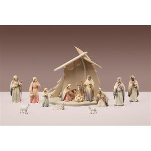 LI Capanna Albero di natale + 15 statue Presepio Luce