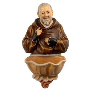 Father Pio Head-and-Shoulders with Holy Water Font