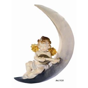 Putto su luna con mandolino