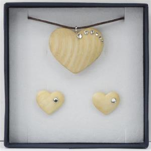 Set of jewels HEART necklace + earrings