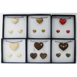 Set of jewels HEART necklace + earrings