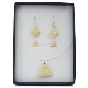 Set of jewels TRIANGLE with necklace and earrings