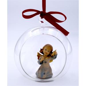 Angel with bell in glass ball