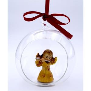 Angelo con flauto in glass ball