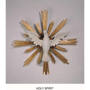 Holy spirit, dove and rays