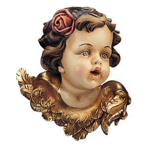 Cherub with rose 6.69 inch