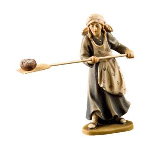 Contadina con pala del forno