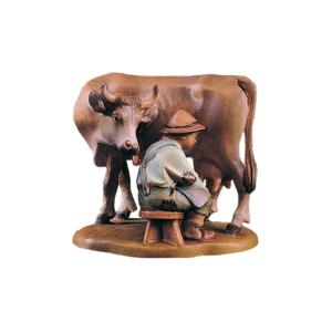 Mucca con contadino (mungitore)