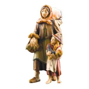 Baeuerin mit Kind "lass mi a mitgeh