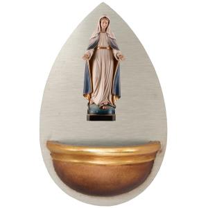 Holy Water Front with Our Lady of Grace wooden
