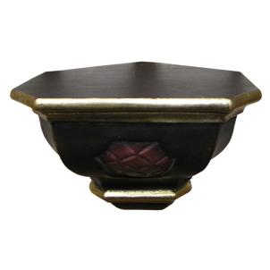 Mensola a angolo da parete in legno