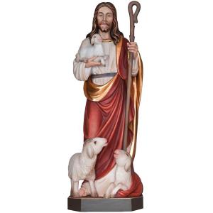 Jesus Good Shepherd wooden statue