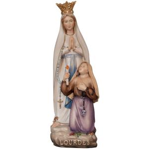 Our Lady of Lourdes with Bernadette & crown wooden