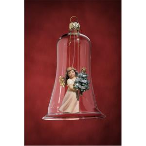 Glass bell  with angel fir tree
