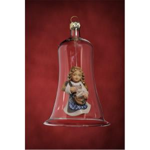 Glass bell with angel mail