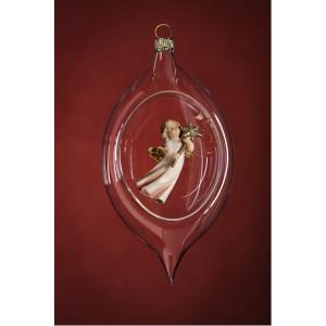 Glaskugel mit fliegendem Engel