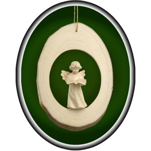 Astholzscheibe mit Mary Engel Buch