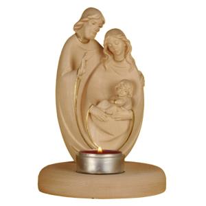 Familiy Blessing on plate round with candle holder