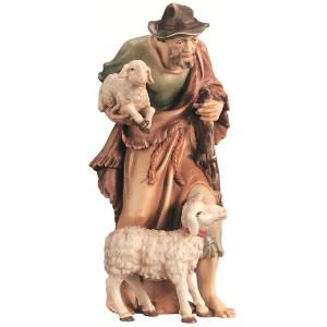 Shepherd with lambs