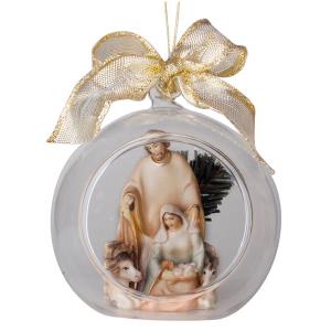 Holy Family Cascade in glass sphere