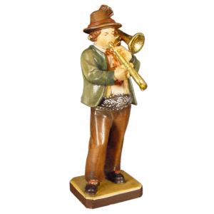 Trombone player in pine