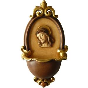 Acquasantiera con busto di Cristo