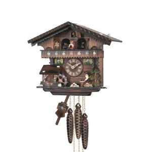 Quartz cuckoo clock with music and dancing couple