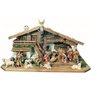 Presepe da 14 pezzi con capanna
