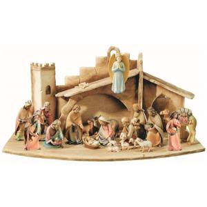 Entire Nativity set 20 Pcs with stable