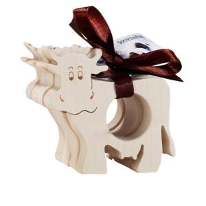 Napkin Rings Cow wood Set of 4