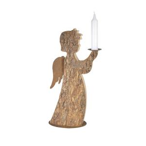 Rustic Wooden Angel with candle