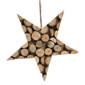 Star with wooden circles