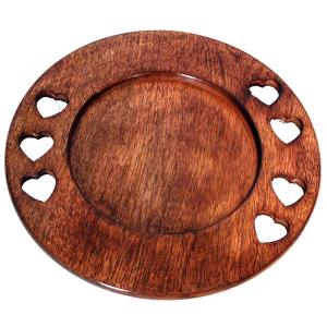 Dekorative plate made of walnut