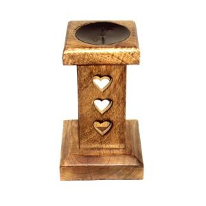 Wooden candle holder