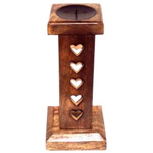 Wooden candle holder